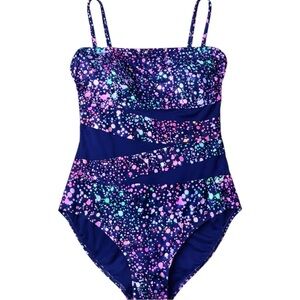 NWT Holipick One Piece Swimsuit Galaxy  Tummy Control Size M Adjustable Strap